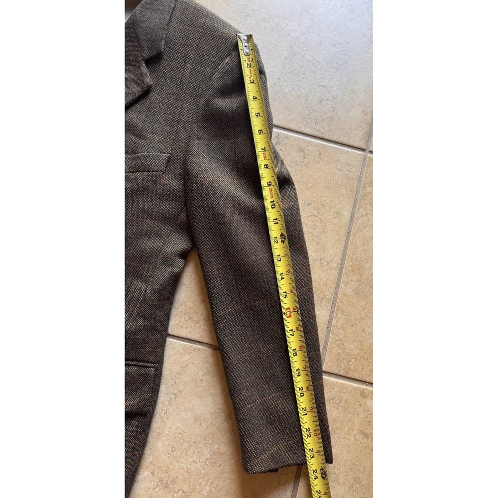 Corneliani Mark Shale Mens Brown Plaid Wool Sport Coat Blazer Made in Italy 42R - Picture 5 of 16